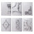 A&B Home Glamorous Panels Mirror Set of 6