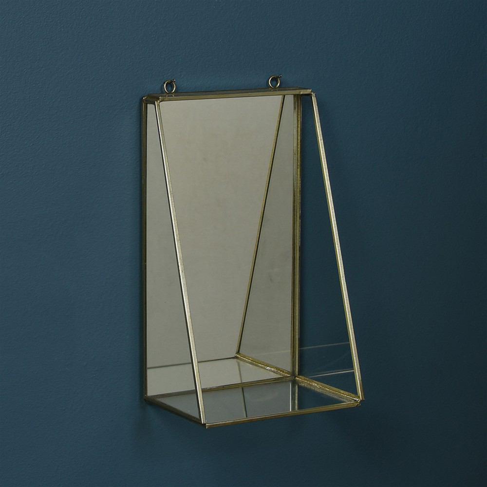 HomArt Monroe Mirror with Shelf - Brass - Set of 2-7
