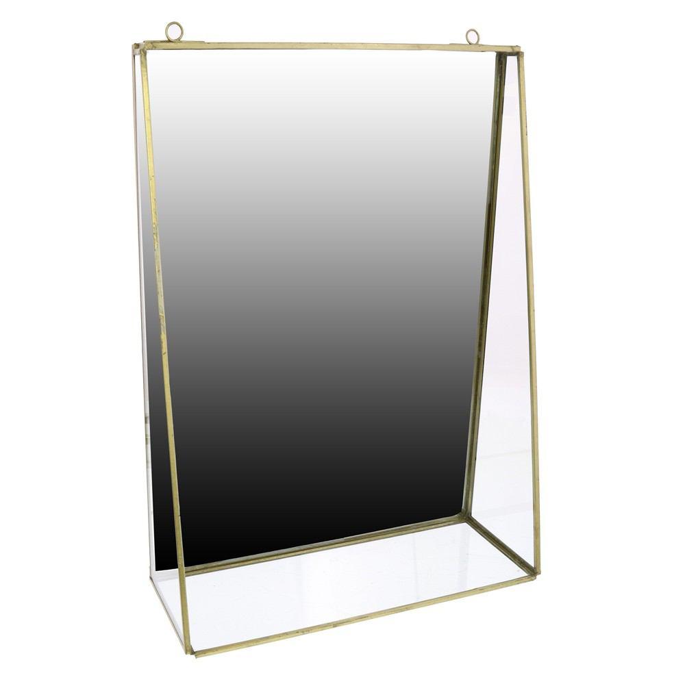 HomArt Monroe Mirror with Shelf - Brass - Set of 2 - Feature Image-2