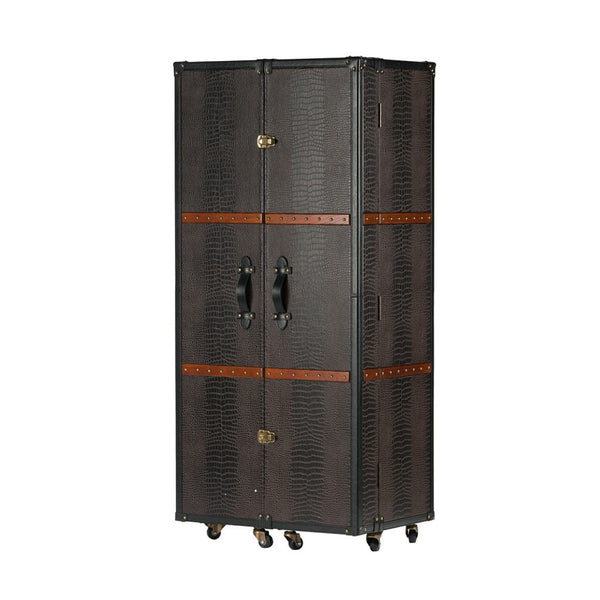 A&B Home Luxury Wine Cabinet on Wheels