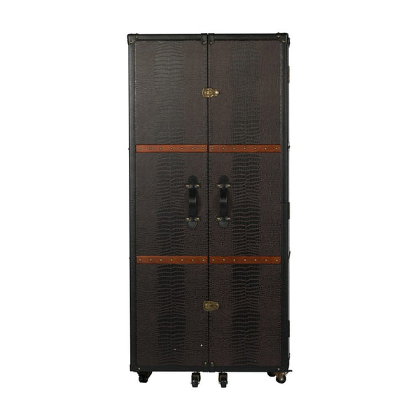 A&B Home Luxury Wine Cabinet on Wheels