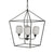 A&B Home Square Iron and Glass Chandelier
