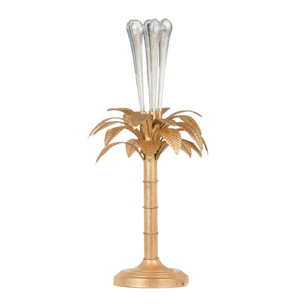A&B Home Gold Leaves and Glass Table Lamp