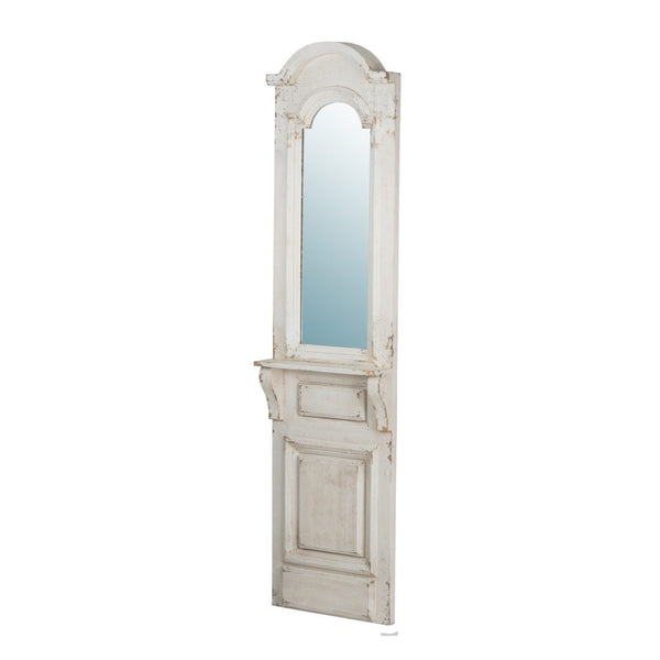 A&B Home Distressed White Finish Mirror
