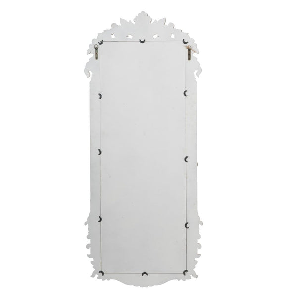 A&B Home Distressed White Mirror with Durable Wood Frame