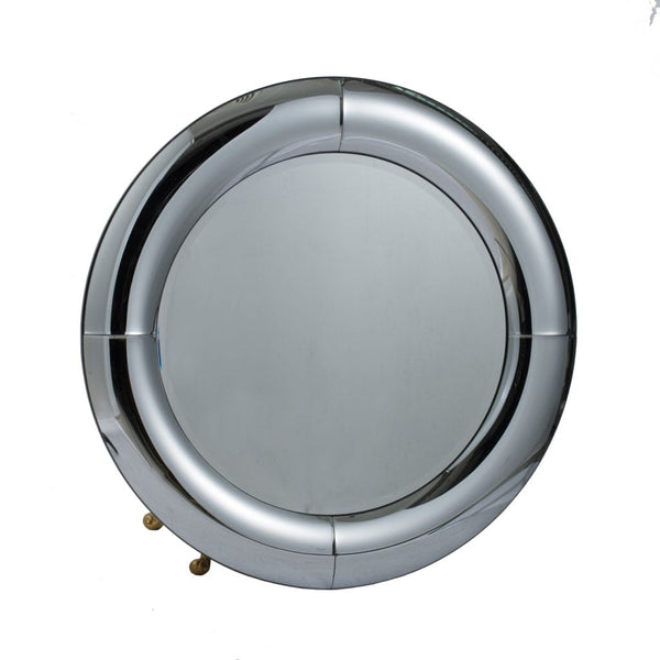 A&B Home Silver Curved Wall Mirror