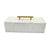 A&B Home White Marble Box With Brass Handle