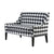 A&B Home Classic Gingham Plaid Upholstery Settee