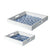 A&B Home Bold Indigo and White Decorative Tray
