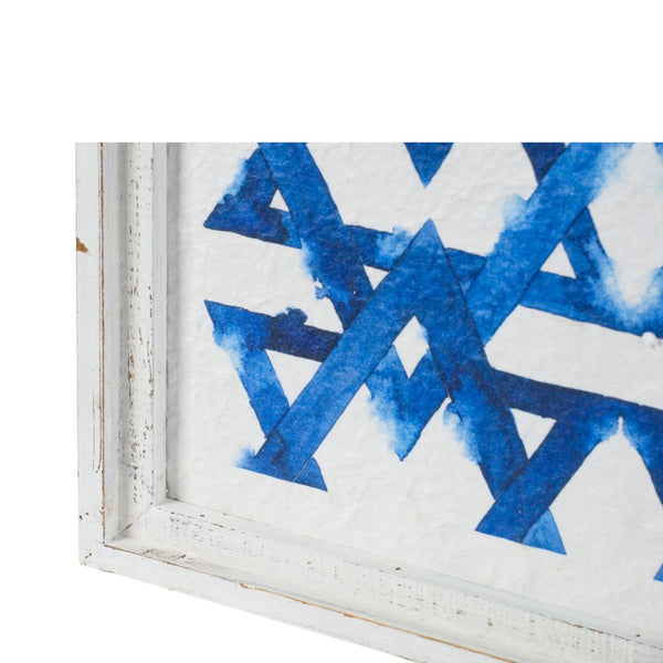 A&B Home White and Indigo Wall Decor Set of 2