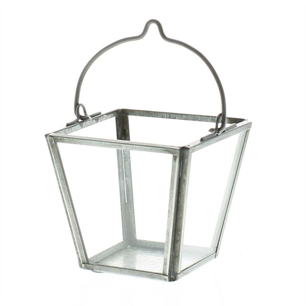 HomArt Pierre Leaded Glass Votive Cup with Handle - Zinc Antique - Set of 6-2