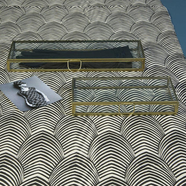 HomArt Monroe Flat Rectangle Box - Brass - Set of 2 | Modishstore | Decorative Boxes