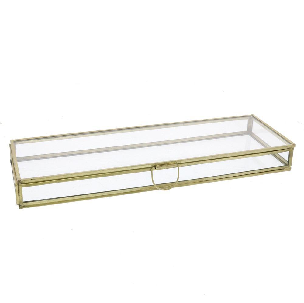 HomArt Monroe Flat Rectangle Box - Brass - Set of 2 - Feature Image-2