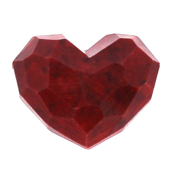 HomArt Faceted Soapstone Hearts - Red-6