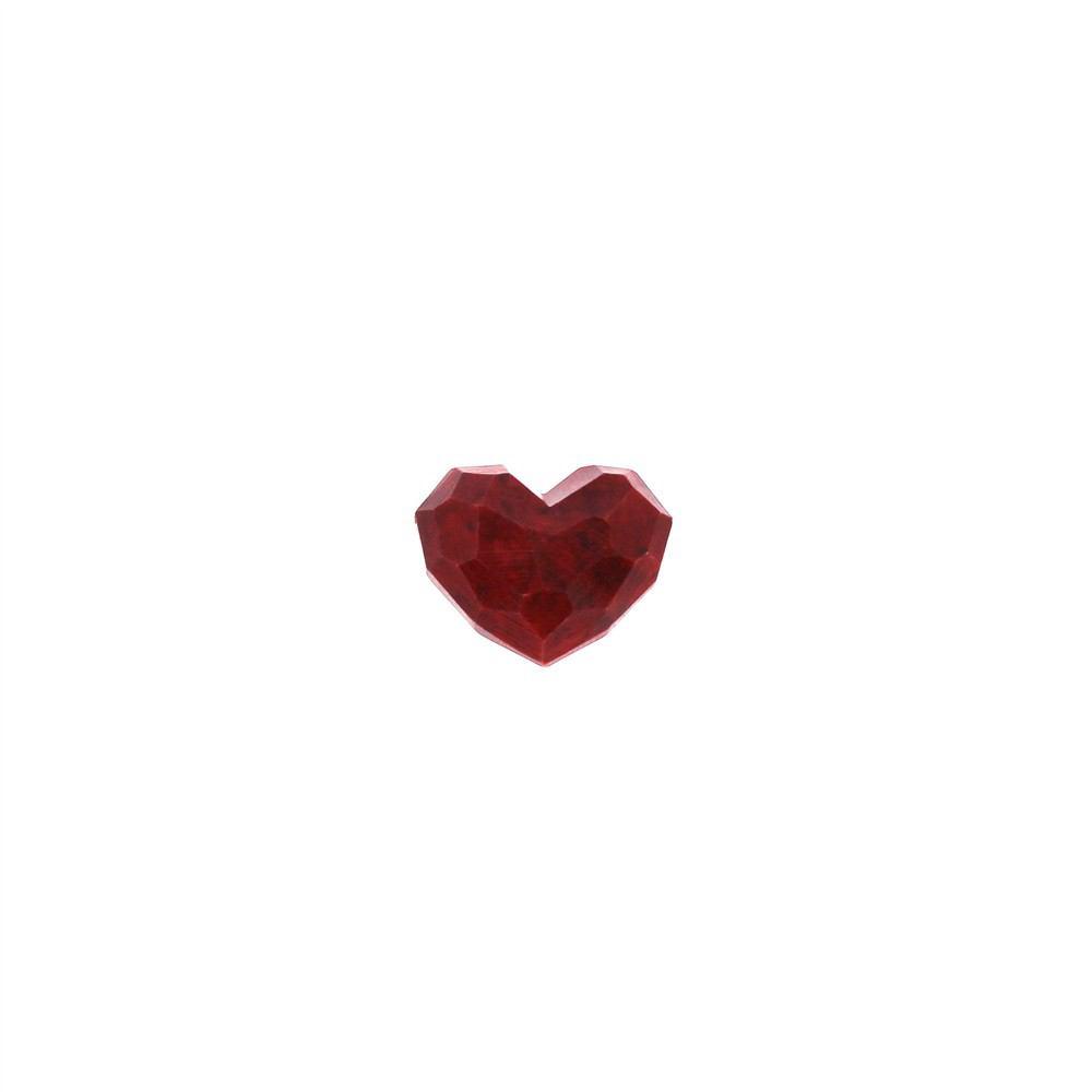 HomArt Faceted Soapstone Hearts - Red-5
