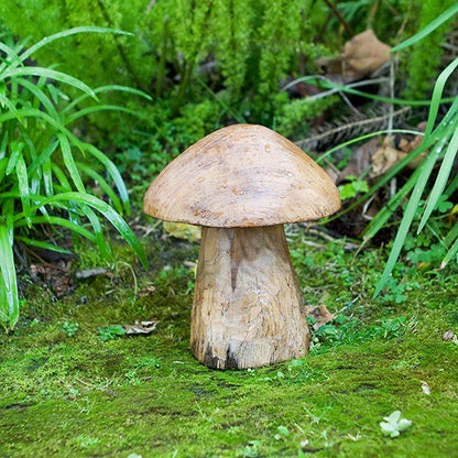 Garden Age Supply Teak Mushrooms - Set Of 3 | Outdoor Decor | Modishstore-2