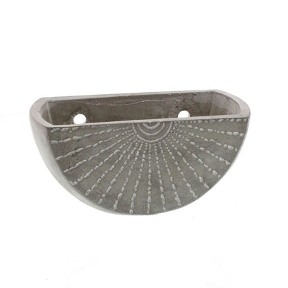 HomArt Rae Cement Wall Planter - Small-3