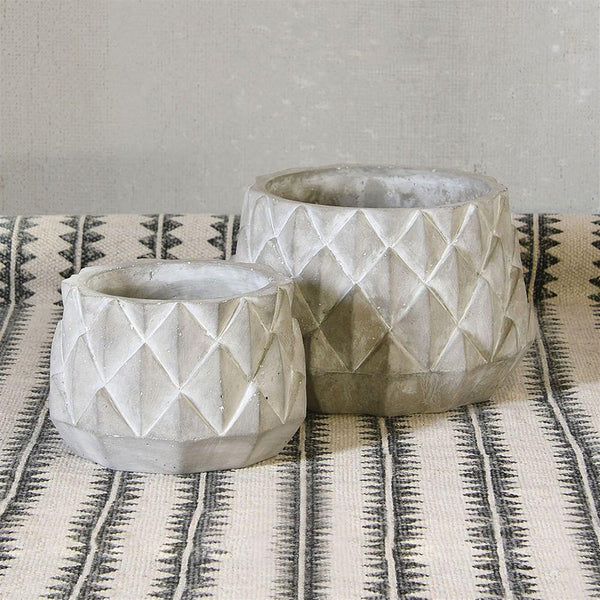 HomArt Sago Cement Planter - Set of 4 | Modishstore | Planters, Troughs & Cachepots