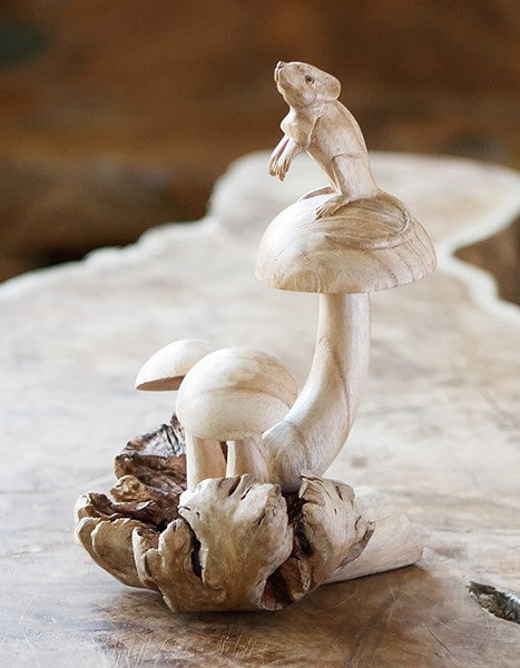 Garden Age Supply Mouse on Mushrooms - Set Of 2 | Animals & Pets | Modishstore