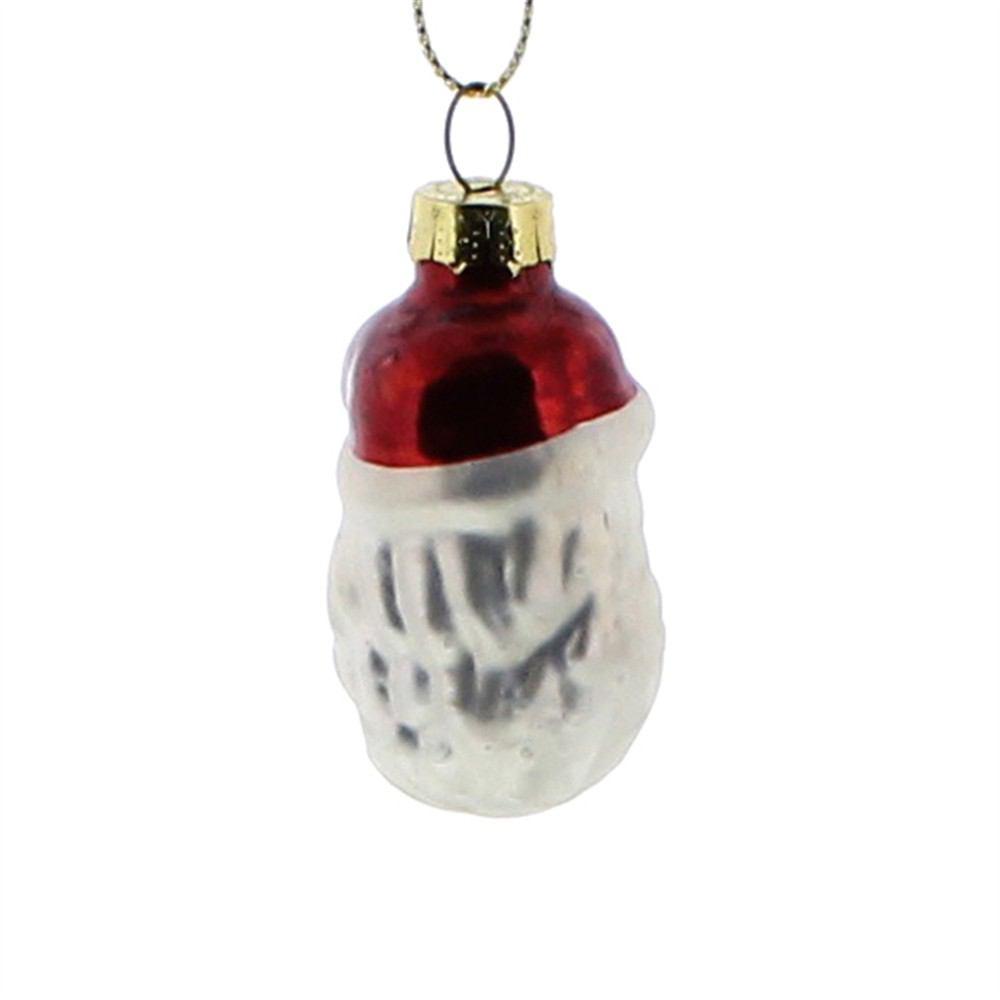 HomArt Glass Santa Head Ornament - Set of 24-3