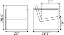 Zuo Carbon Occasional Chair | Armchairs | Modishstore-10
