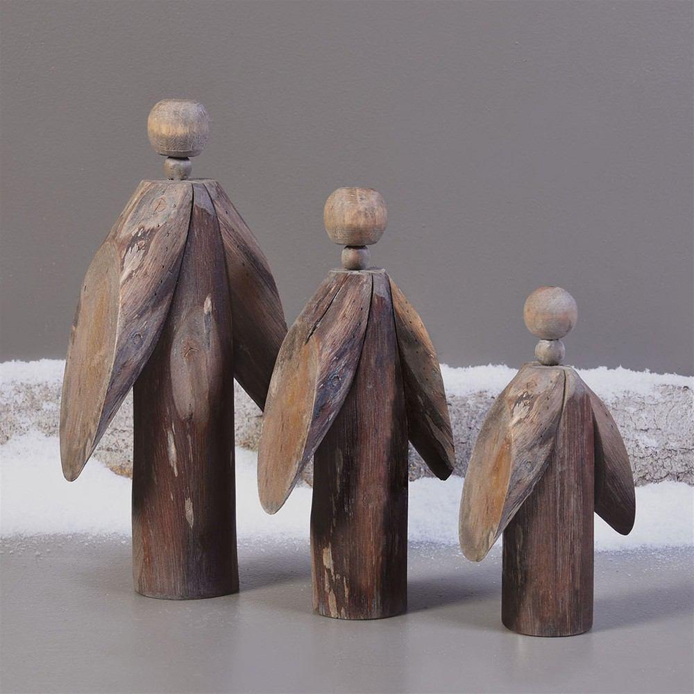 HomArt Wood Angel - Set of 4 | Modishstore | Holiday