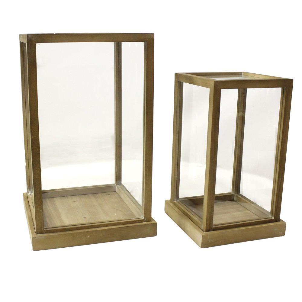 HomArt Kent Vitrine Wood Display Boxes - Set of 2-2