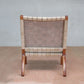 Masaya Lounge Chair - Natural Leather And Royal Mahogany
