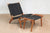 Masaya Lounge Chair - Black Leather And Royal Mahogany