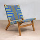 Masaya Lounge Chair - Emerald Coast Pattern and Teak