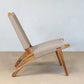 Masaya Lounge Chair - Khaki Handwoven Manila And Teak