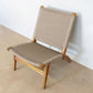 Masaya Lounge Chair - Khaki Handwoven Manila And Teak
