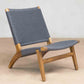 Masaya Woven Lounge Chair - Charcoal