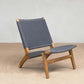 Masaya Woven Lounge Chair - Charcoal