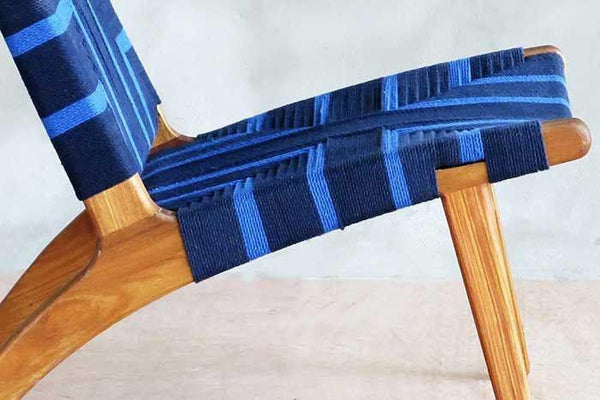 Masaya Lounge Chair - Midnight Blue And Teak
