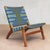 Masaya Lounge Chair - Emerald Coast Pattern And Royal Mahogany