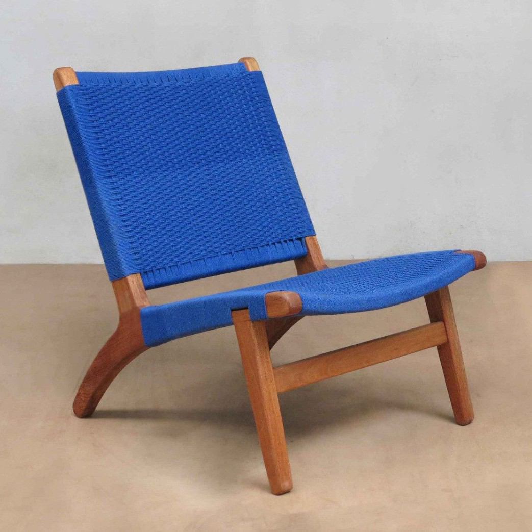 Masaya Lounge Chair - Azulina And Royal Mahogany