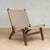 Masaya Lounge Chair - Khaki Handwoven Manila And Rosita Walnut