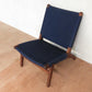 Masaya Lounge Chair - Navy Blue And Rosita Walnut
