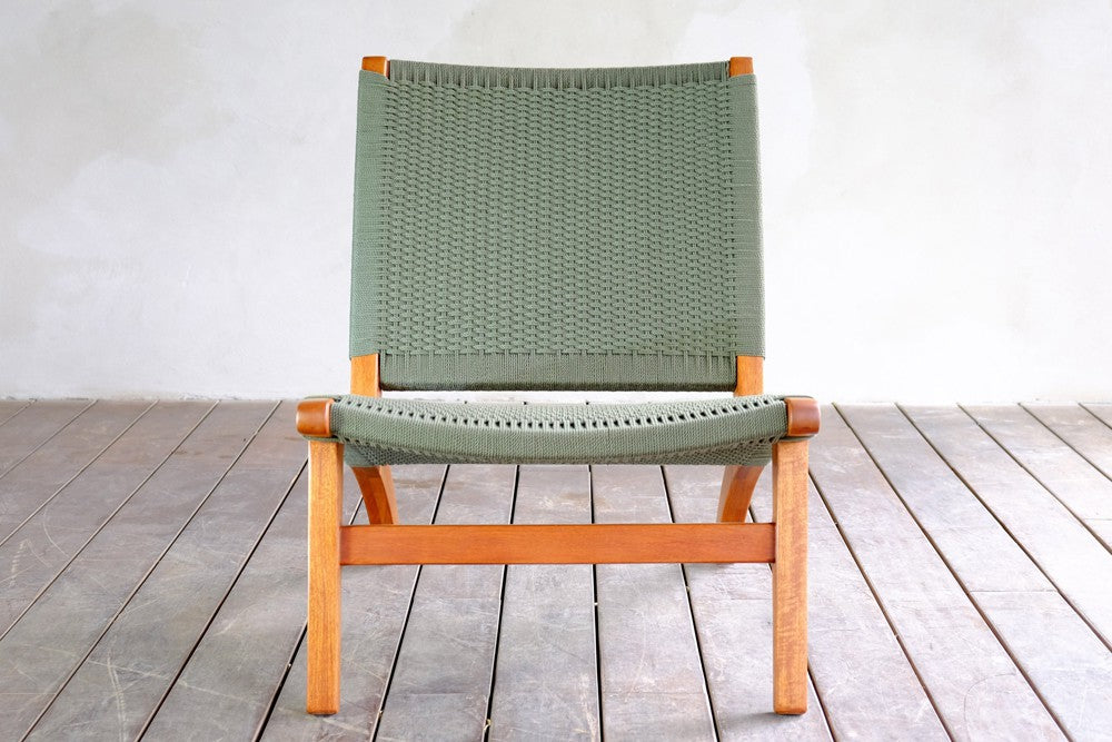 Masaya Woven Manila Lounge Chair - Green