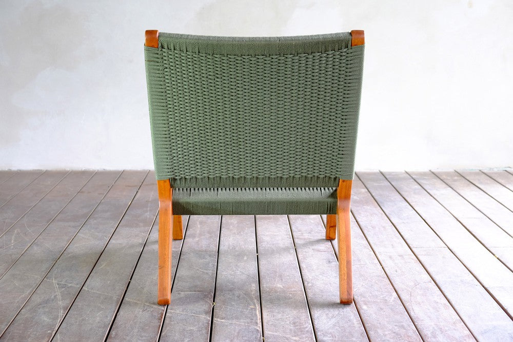 Masaya Woven Manila Lounge Chair - Green