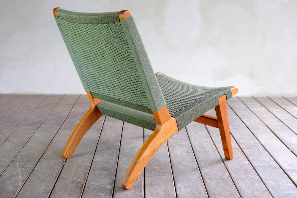 Masaya Woven Manila Lounge Chair - Green