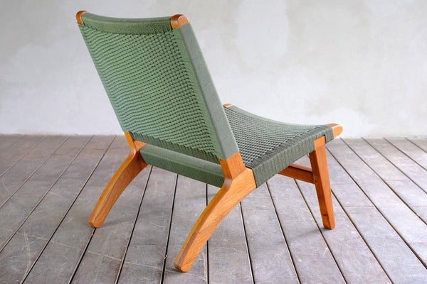 Masaya Woven Manila Lounge Chair - Green