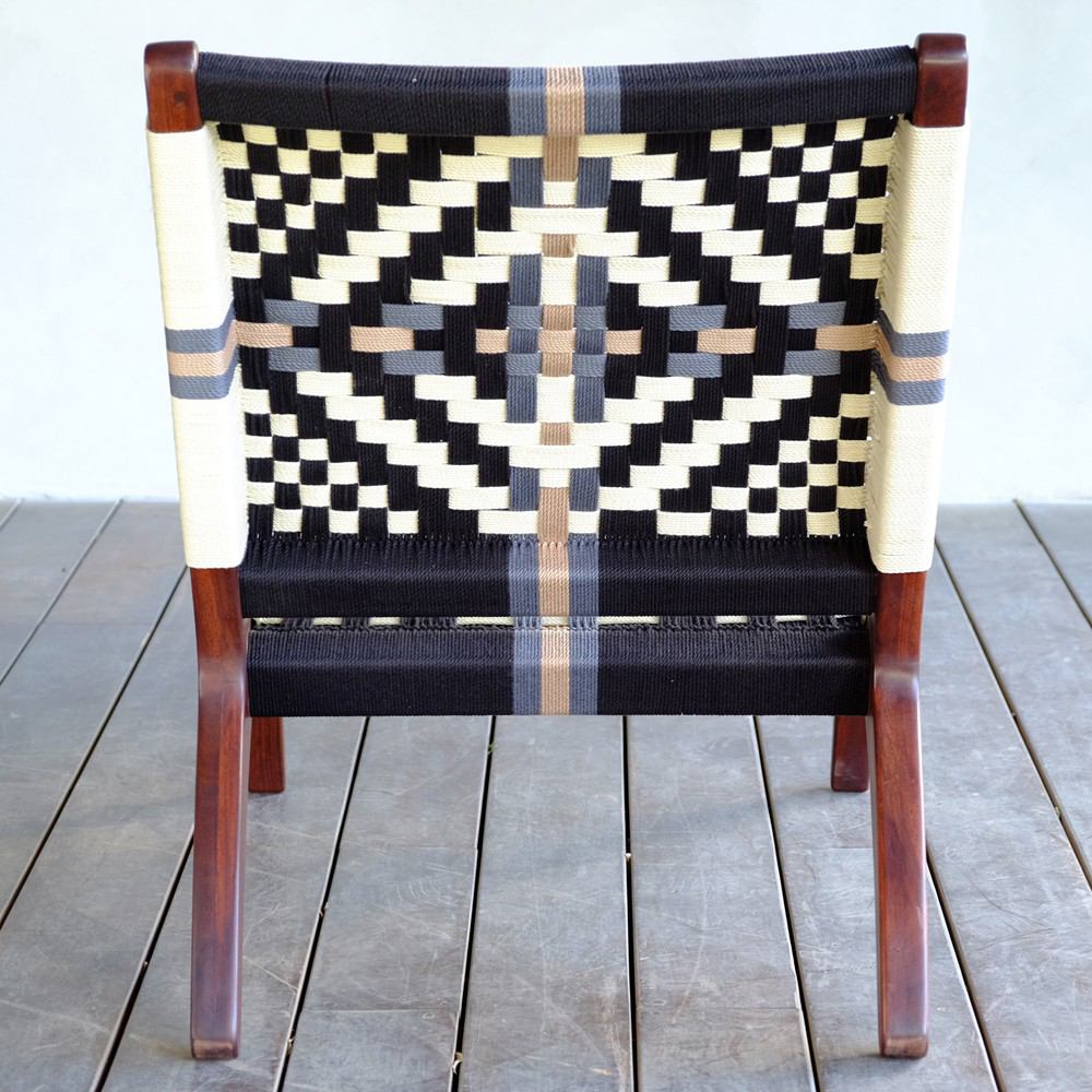 Masaya Lounge Chair - Colonial Pattern & Rosita Walnut