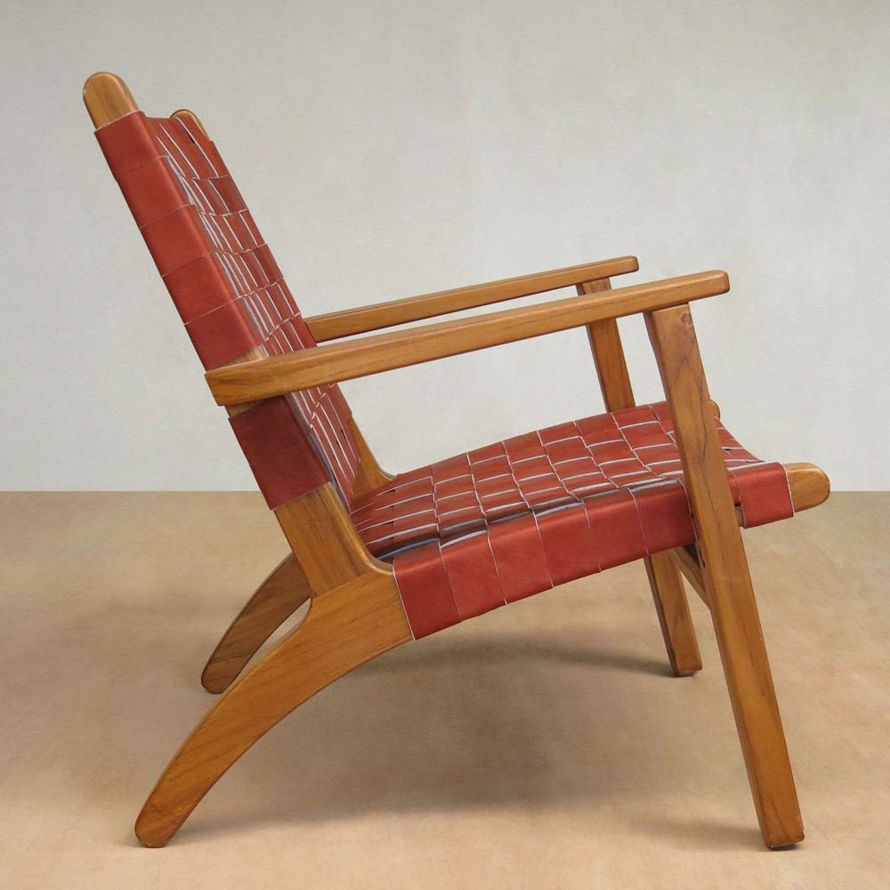 Masaya Arm Chair - Saddle Leather And Teak