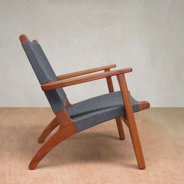 Masaya Arm Chair - Charcoal Handwoven Manila And Royal Mahogany