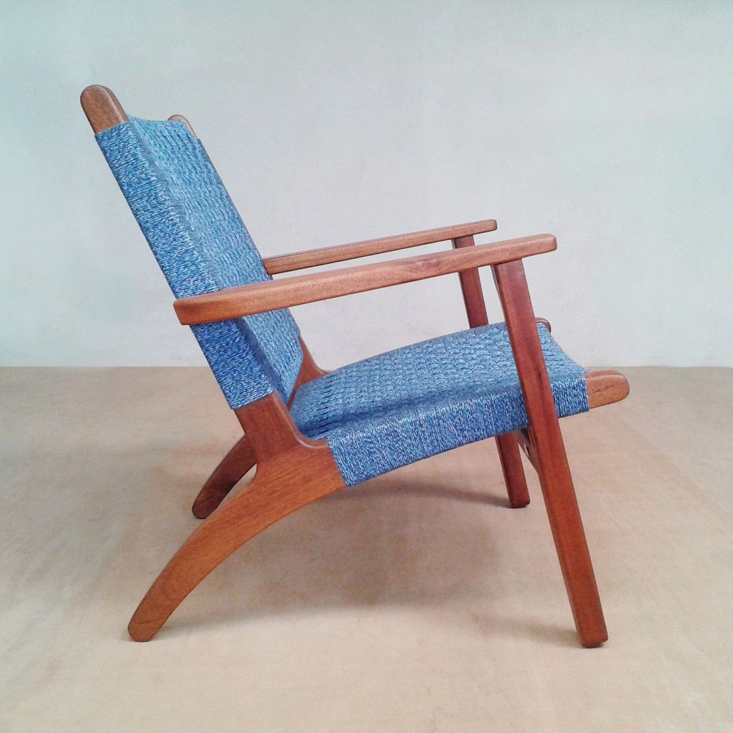 Masaya Arm Chair - Indigo Handwoven Manila And Rosita Walnut