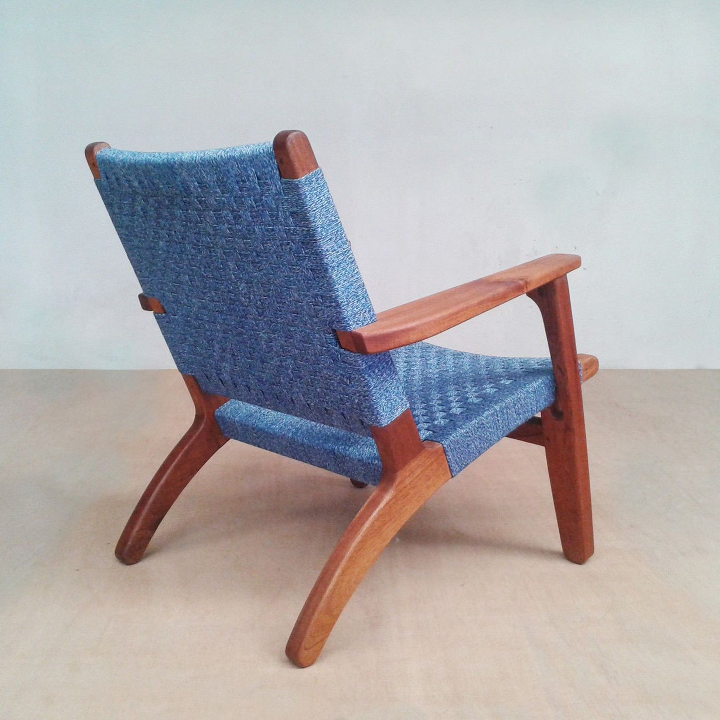 Masaya Arm Chair - Indigo Handwoven Manila And Rosita Walnut