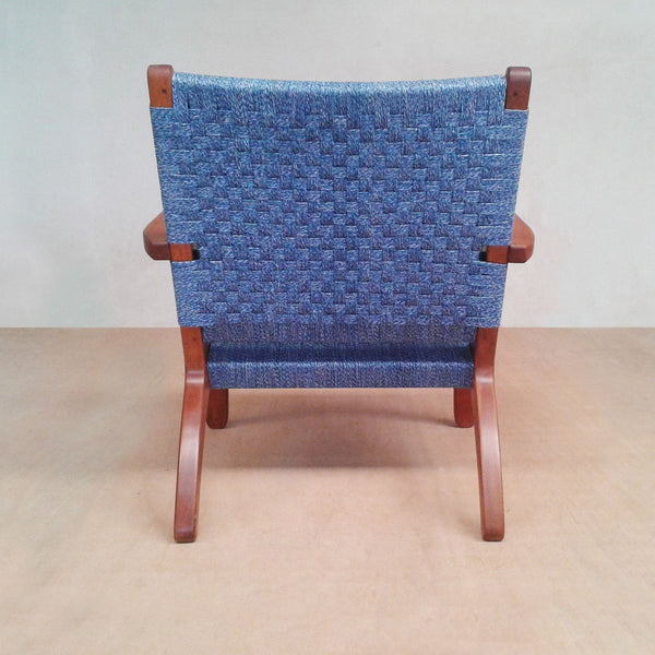 Masaya Arm Chair - Indigo Handwoven Manila And Rosita Walnut
