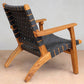 Masaya Outdoor Masaya Arm Chair - Charcoal Sunbrella Strap And Teak
